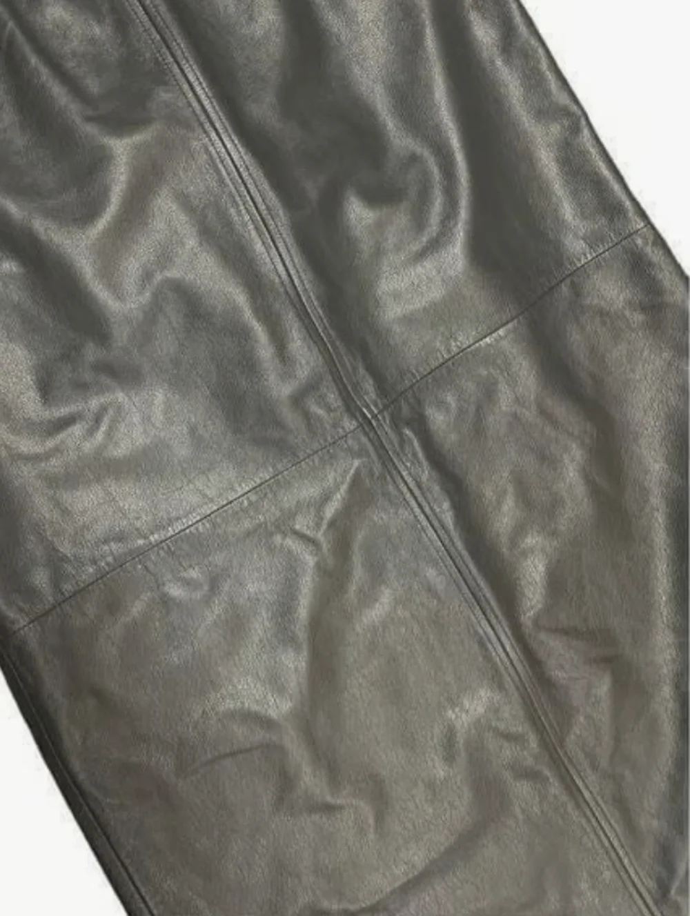 Classic Black Leather Pencil Skirt